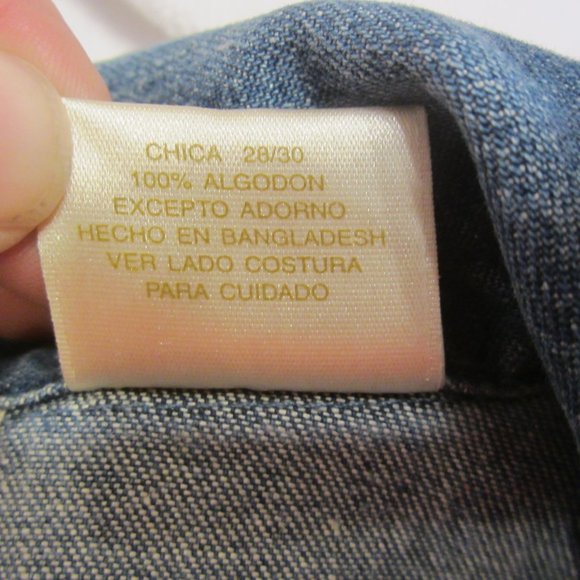 BOBBIE BROOKS DENIM W/FLORAL EMBROIDERED JACKET, SIZE SMALL - Picture 8 of 10